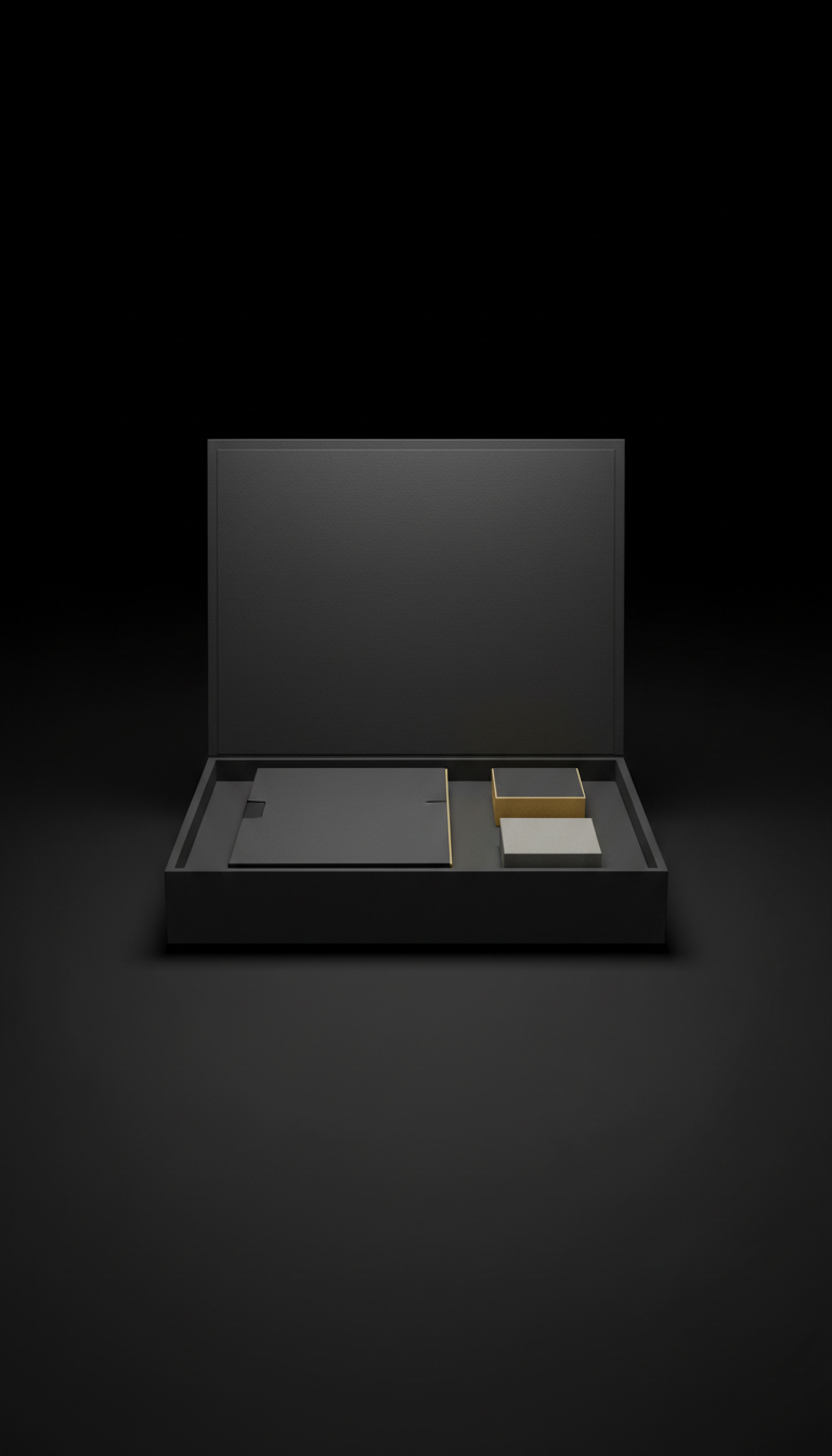 caja de presentación sombra antracita premium